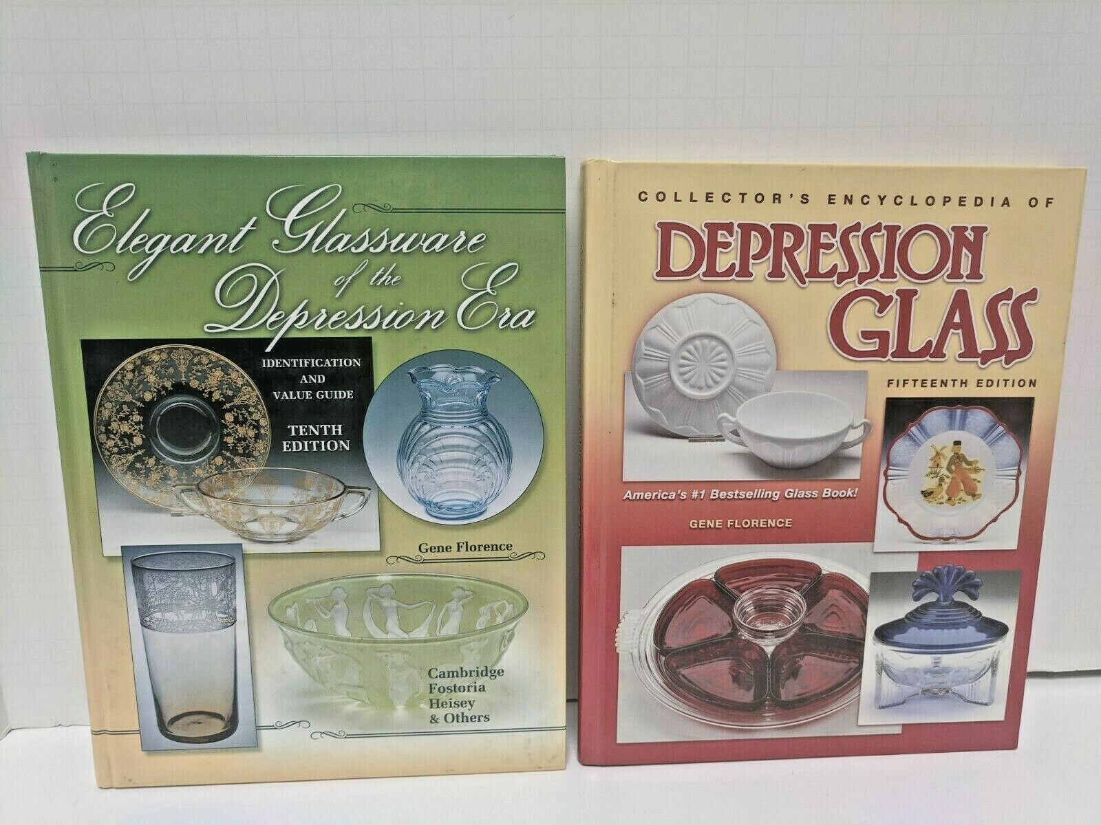 Depression Glass & Elegant Glass Of The Depression Era- 2 Books By Gene Florence
