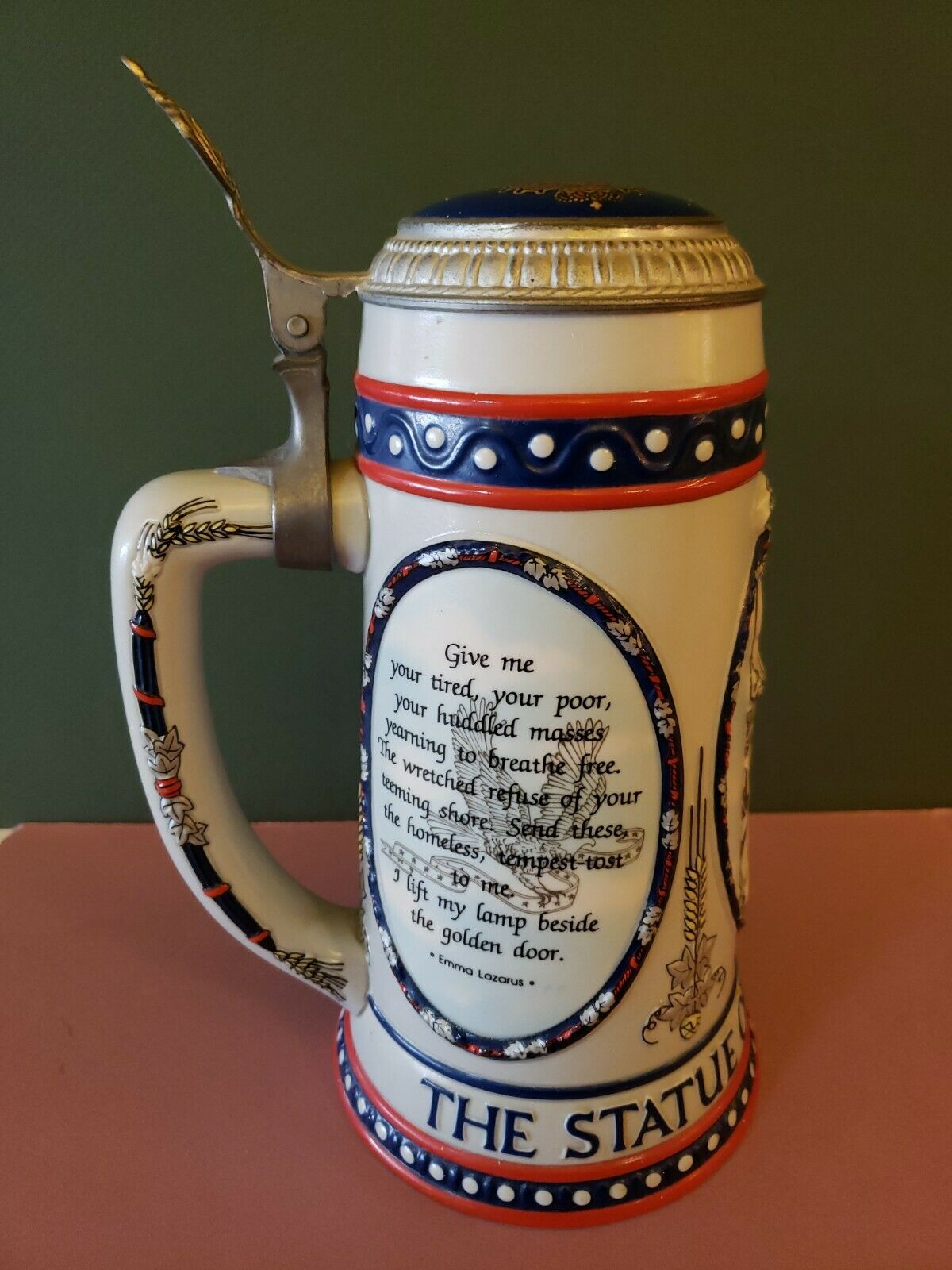 Stroh Brewery Ltd Edition #05918 Statue Of Liberty Beer Stein1986