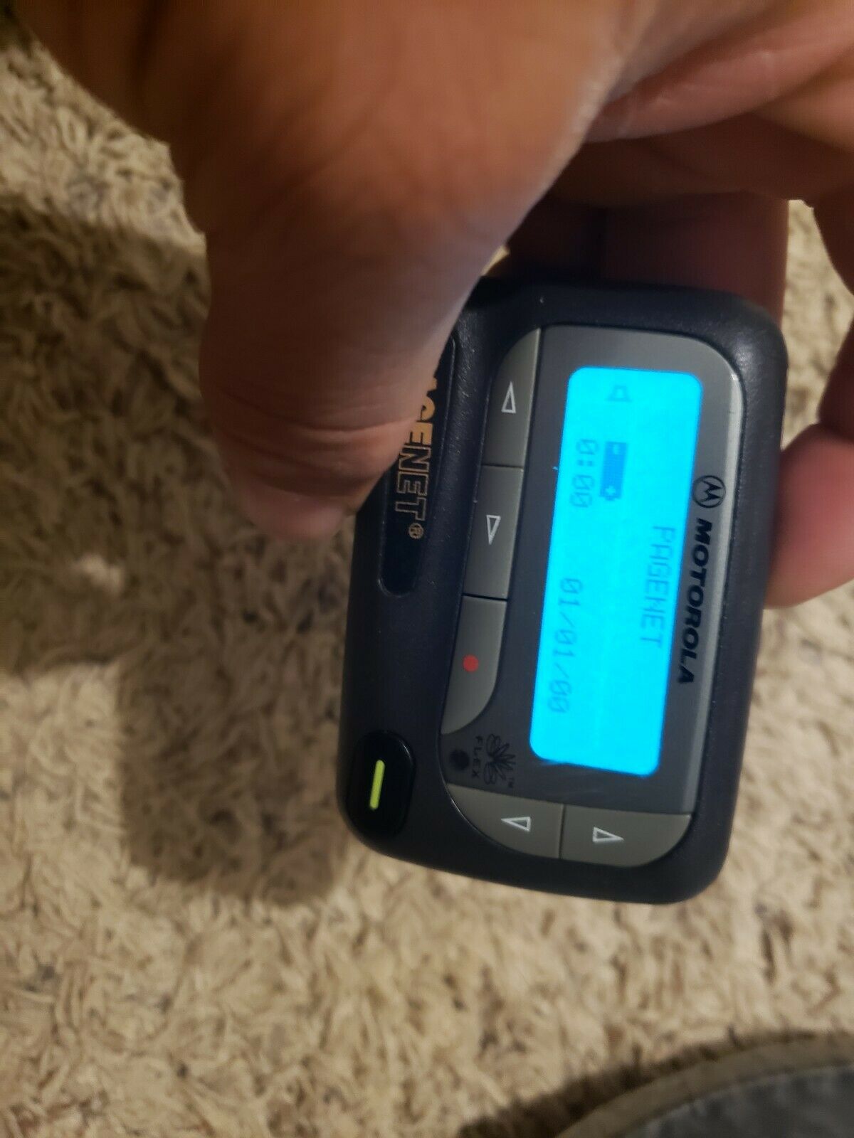 Motorola Flex Pagenet Beeper Pager Tested Working Condition With Case Clip