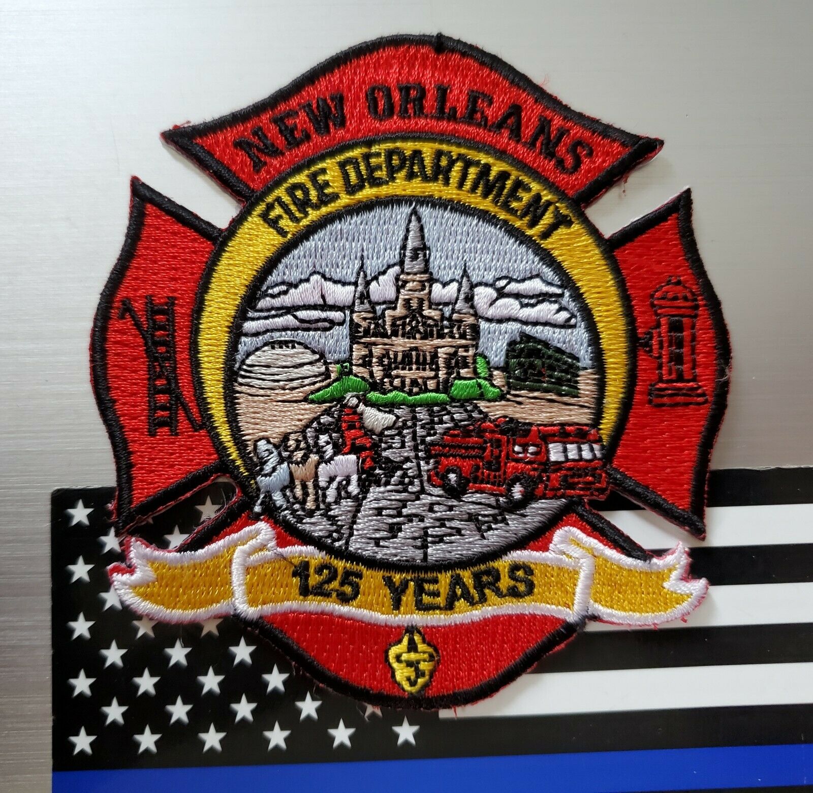 New Orleans Fire Department 125 Years Anniversary Patch! Very Sharp!