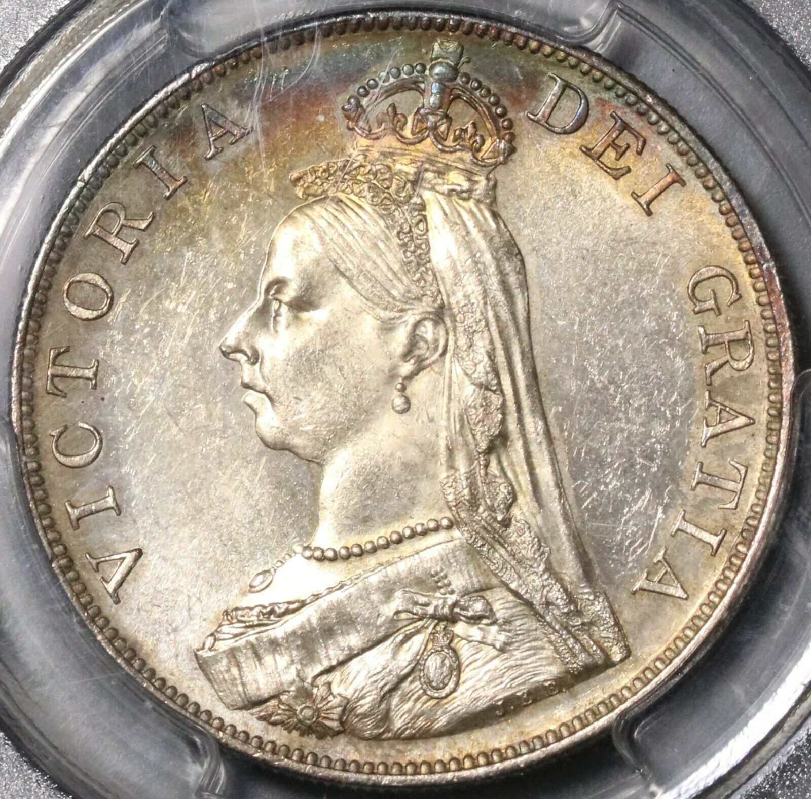 1887 Pcgs Ms 63 Victoria Double Florin 4 Shillings Great Britain Coin (21070402c