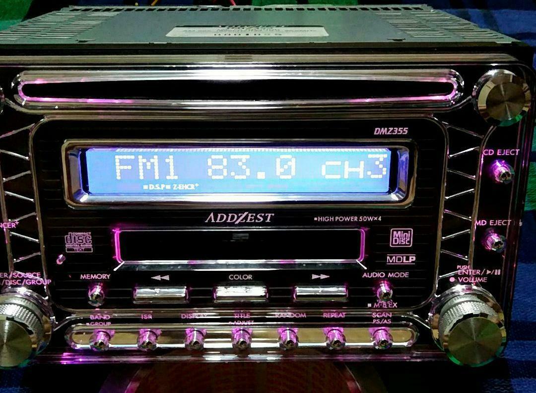 Addzest Dmz355  2din Md&cd Player Car Stereo Mdlp Illumi Tested With Harness