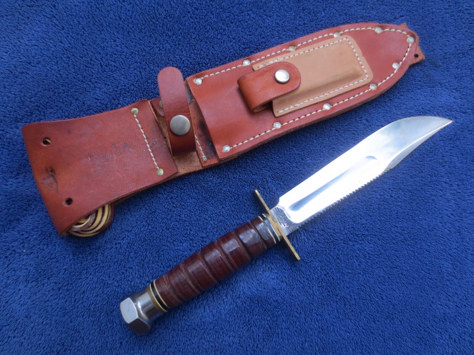 Rare Original Vintage Marble`s 6" Blade Pilot`s Prototype Knife  And Sheath