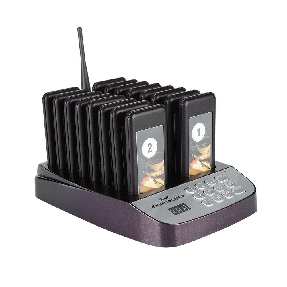 Su-66 1 To 16 Wireless Pager Restaurant Queuing Waiting System 100-240v(eu)