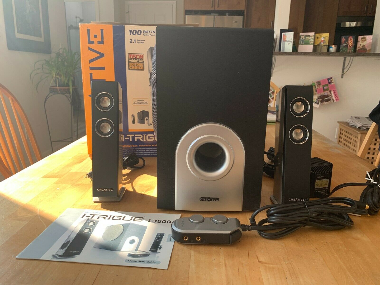 Creative Labs I-trigue L3500 2.1 Computer Speaker System W Controller - Used