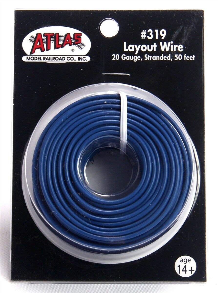 Atlas 319 Layout Wire #20 Gauge   Blue    50 Feet - Mountain Subdivision Hobbies
