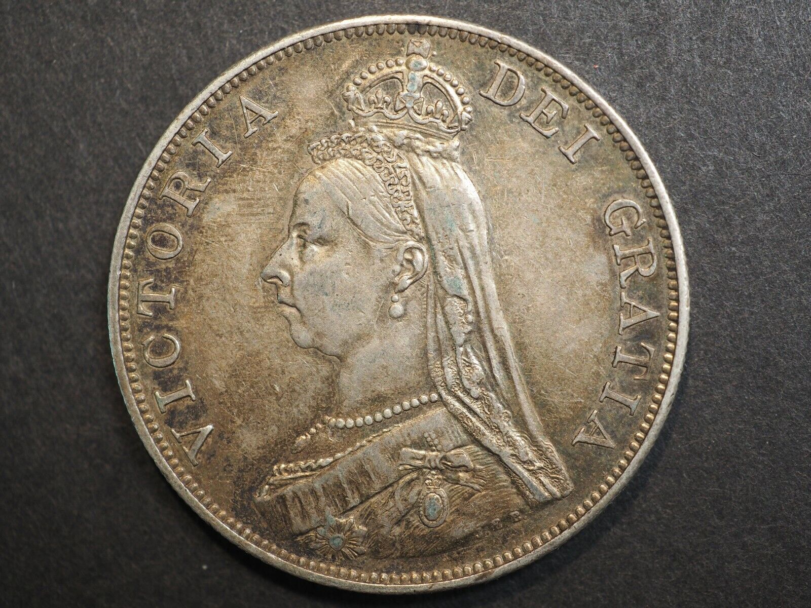 Great Britain Victoria Silver 1887 Double Florin    Free Shipping    K2983