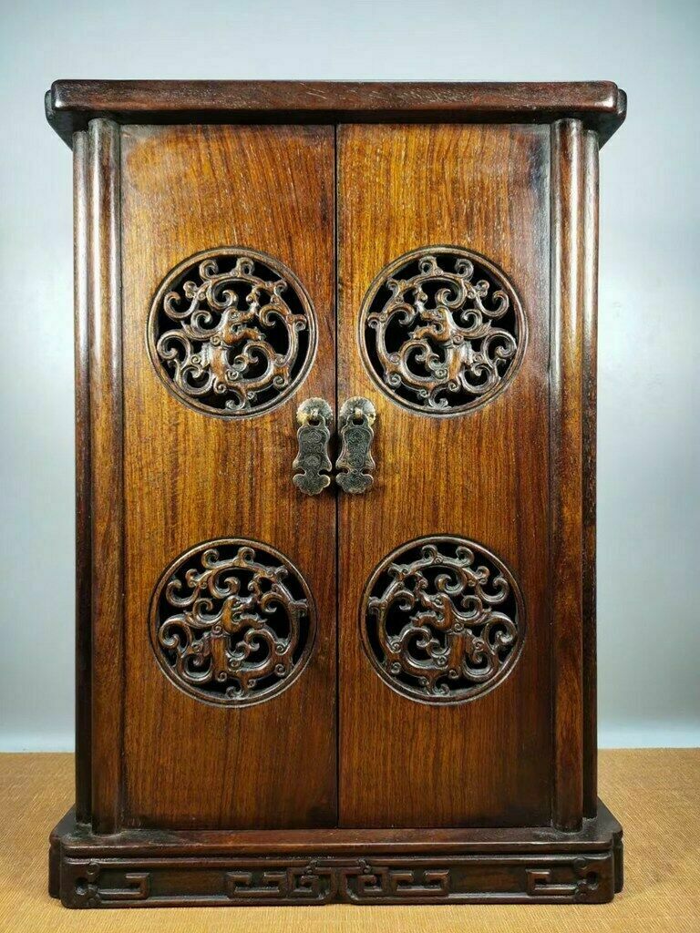 Chinese Natural Rosewood Hand Carved Exquisite Chests 17935