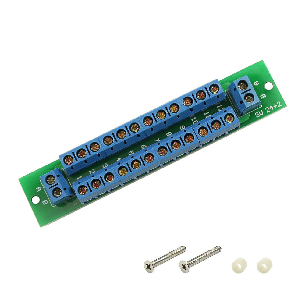 1x Power Distribution Board 2 Inputs 2 X 13 Outputs For Dc Ac Voltage Pcb007