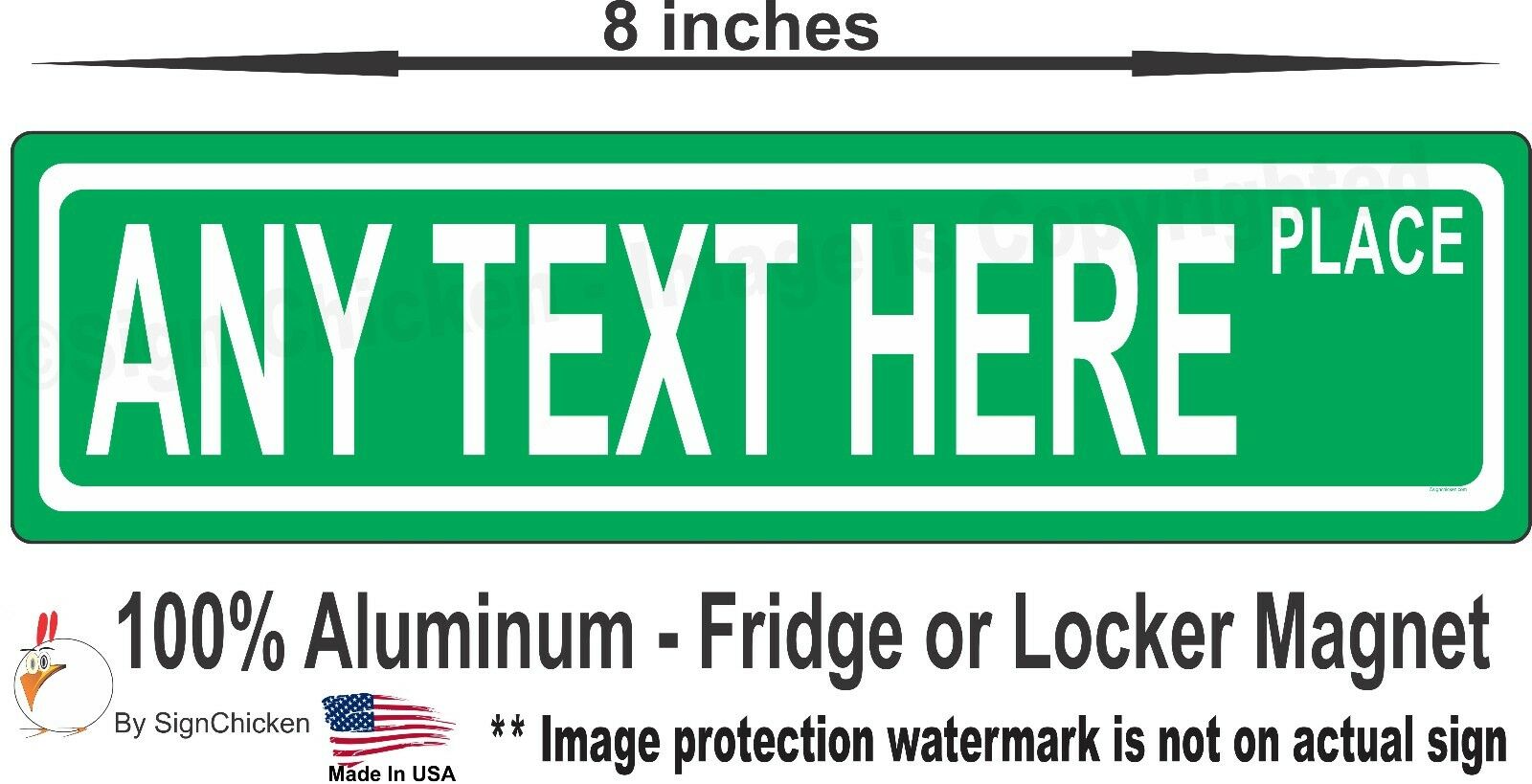 Locker Art & Decor -personalized Street Sign Magnet, Great For School, Custom