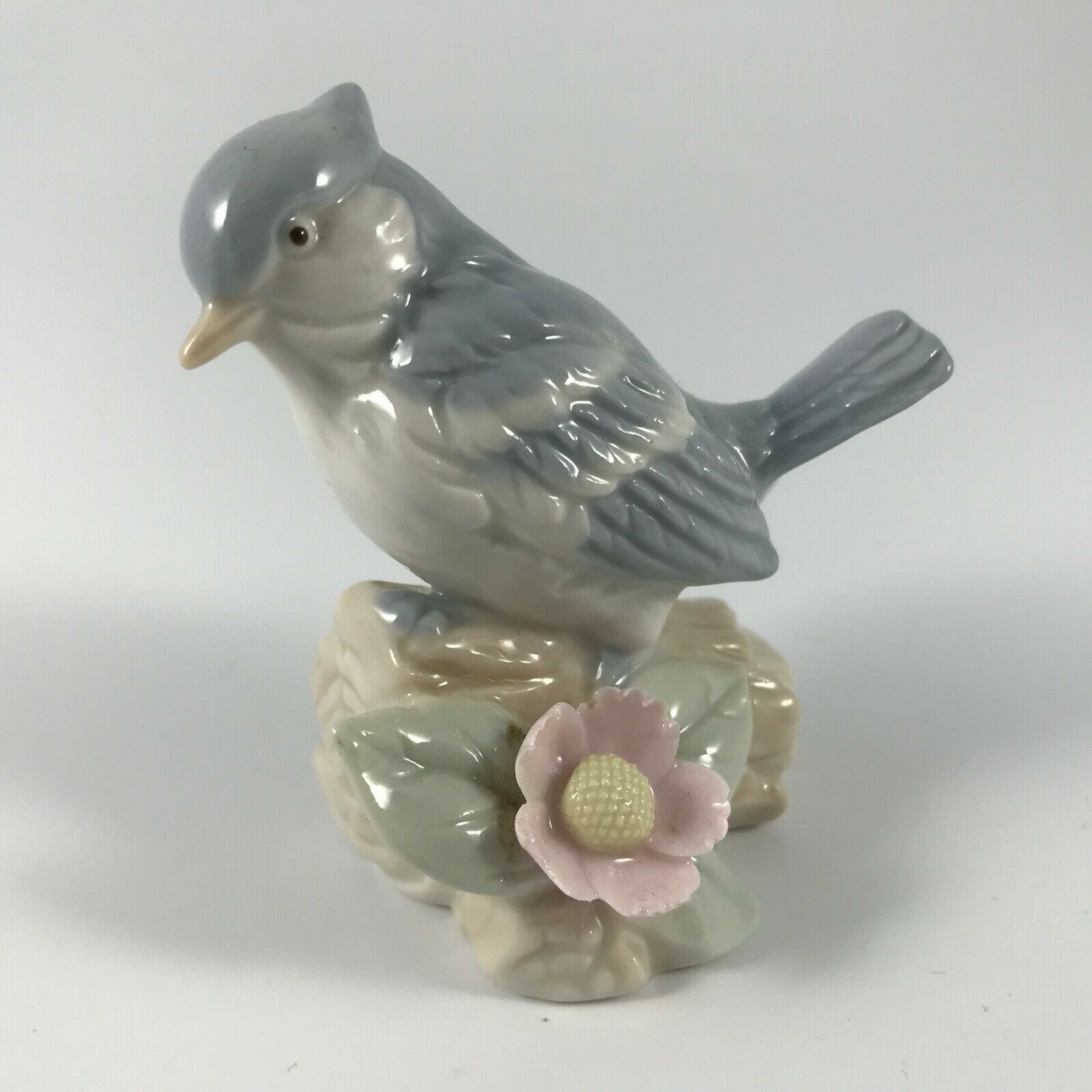 Vintage George Good Porcelain Blue Bird & Flower Figurine