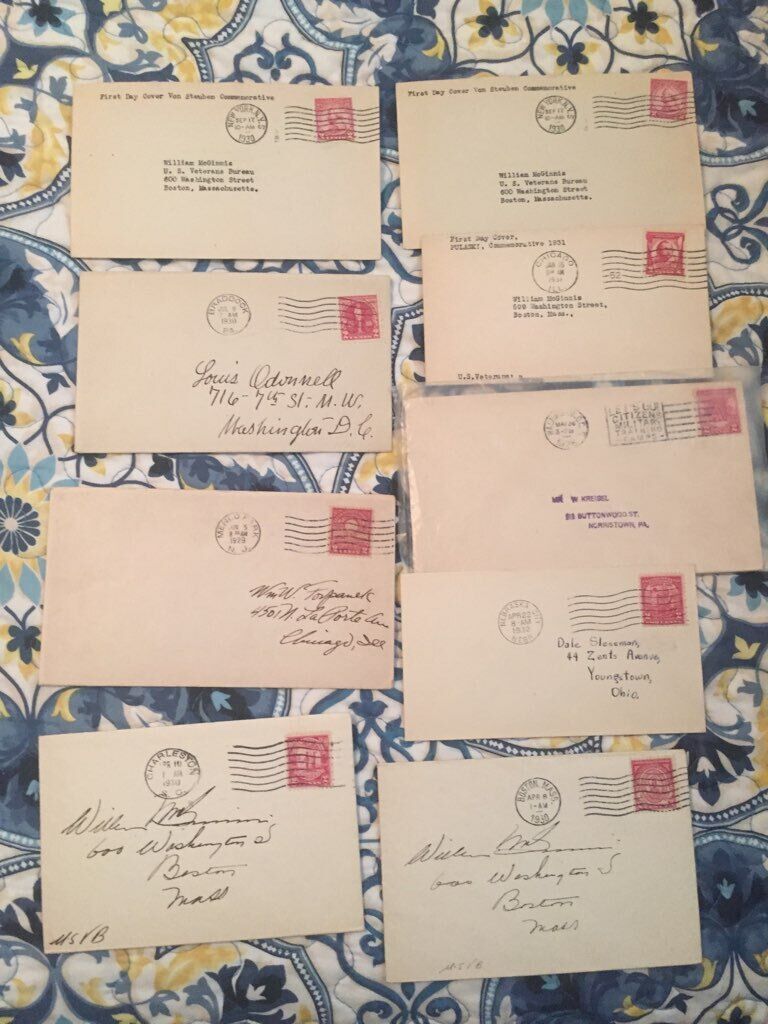 9 Fdcs Group Of 2 Cent Reds