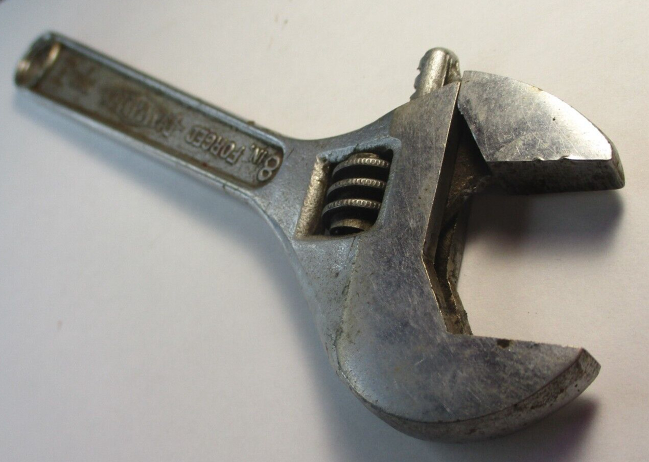 Diamalloy 8" Forged Steel Adjustable Wrench Diamond Calk Horseshoe Co. Usa