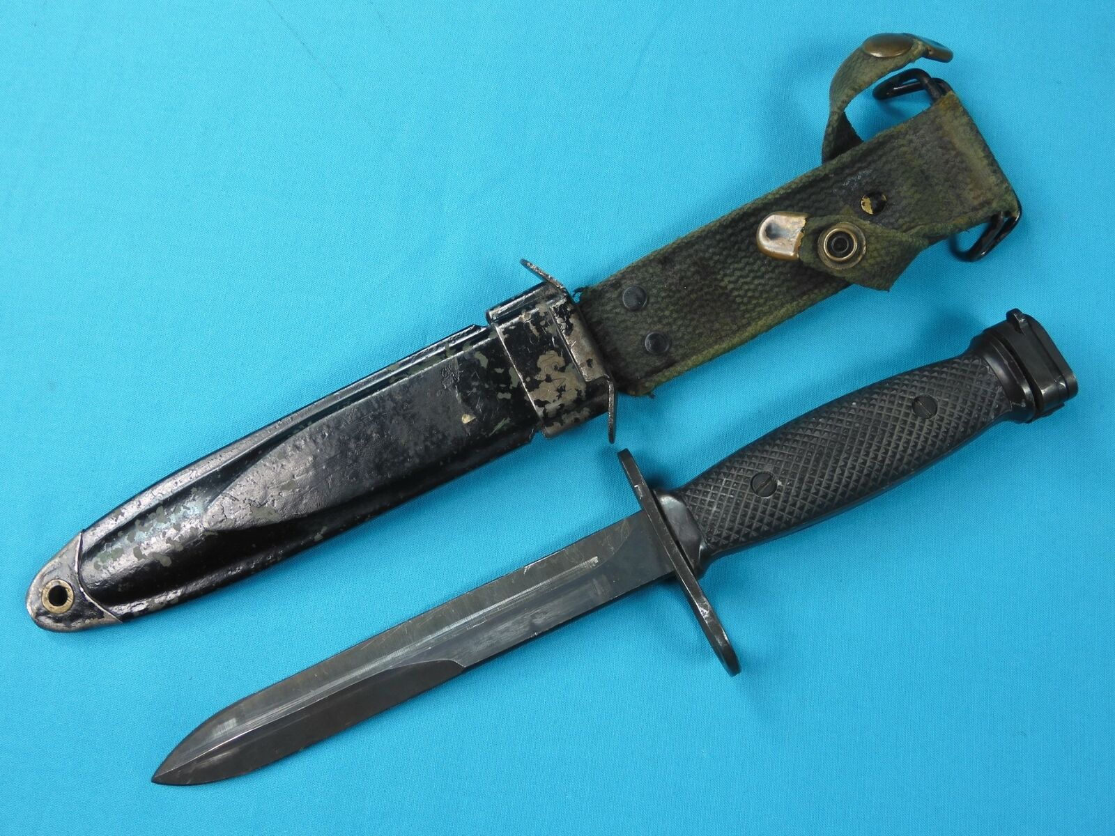 Us Vietnam Era Vintage Conetta Bayonet Fighting Knife W/ Scabbard