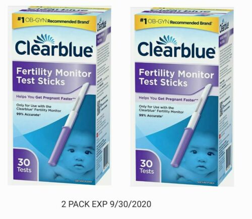 2 Pack Clearblue 30 Ct Fertility Monitor Ovulation Test Sticks Expires 9/20