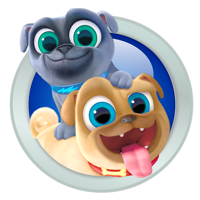 Puppy Dog Pals Bingo And Rolly Iron On Transfer 5"x5" For Light Colored Fabrics