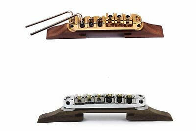Bridge Roller Saddles With Archtop Rosewood Base Parts Jazz Guitar
