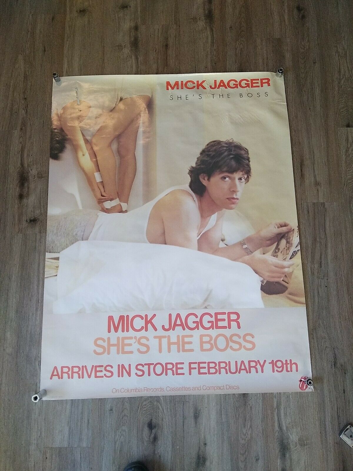 Mick Jagger Promo Poster "she's The Boss" 1985 Columbia Records 48×36"
