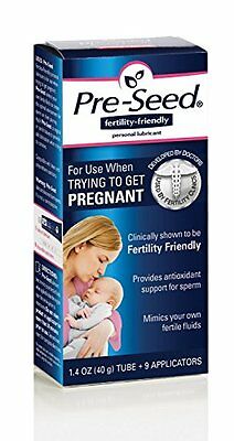 2 Pack Pre-seed Fertility Conception Friendly Lubricant Plus 9 Applicators Each