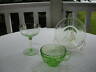 Green Depression Glass- Three Assorted Pieces