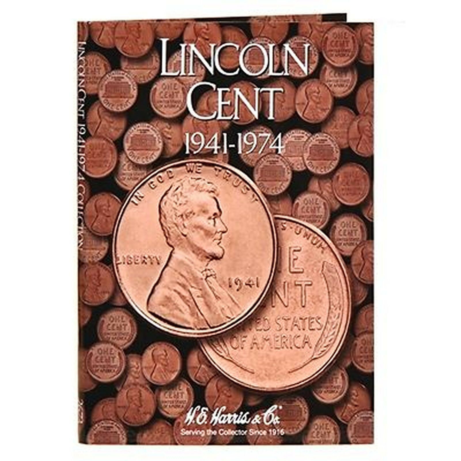 H E Harris 2673 Coin Folder #2 Lincoln Cent 1941-1974  Album / Book  Penny