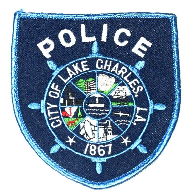 Lake Charles Louisiana La Sheriff Police Patch Ships Wheel Used ~
