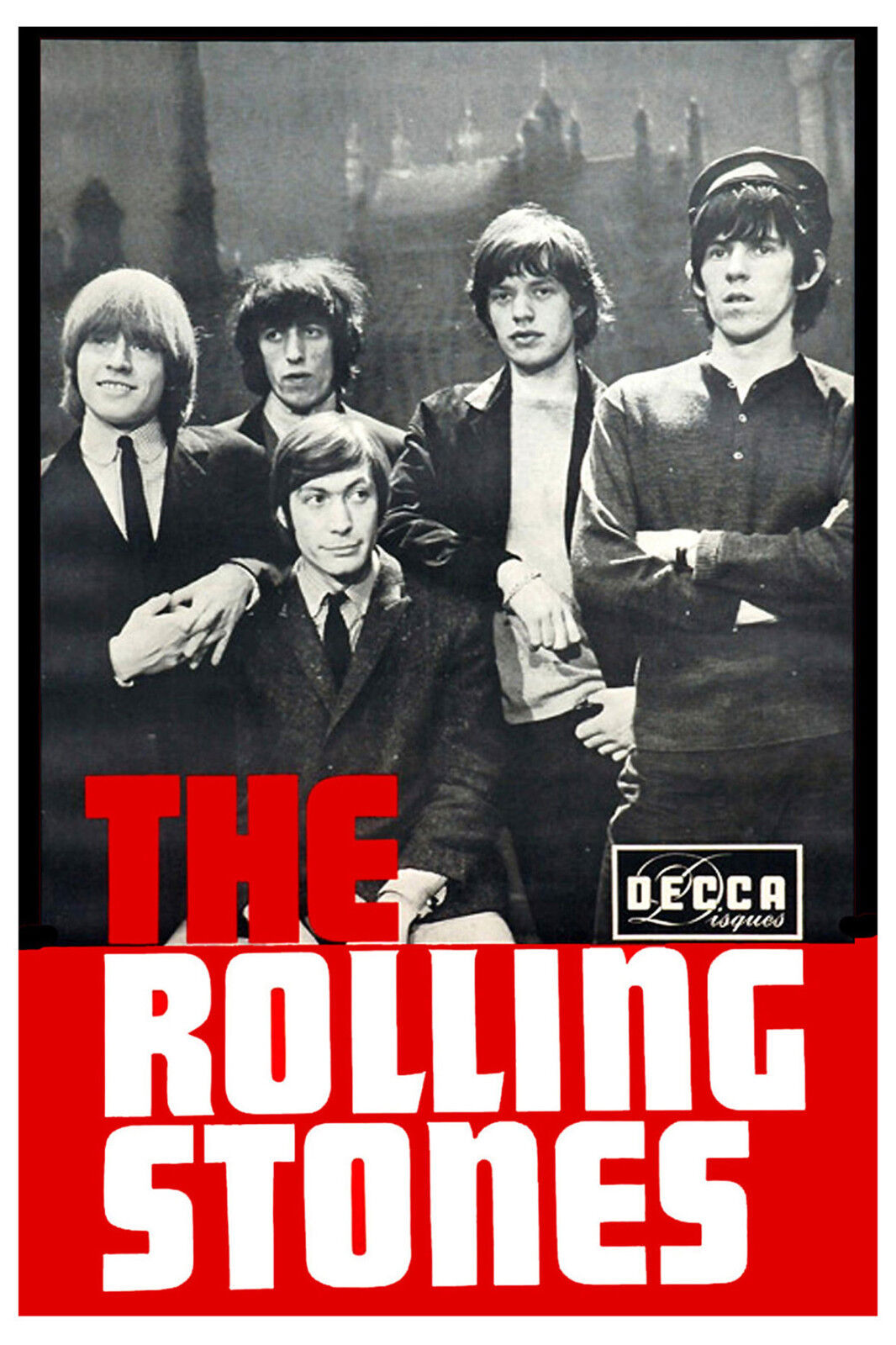 Mick Jagger & The Rolling Stones Decca Group Photo Promotional Poster 1965 13x19