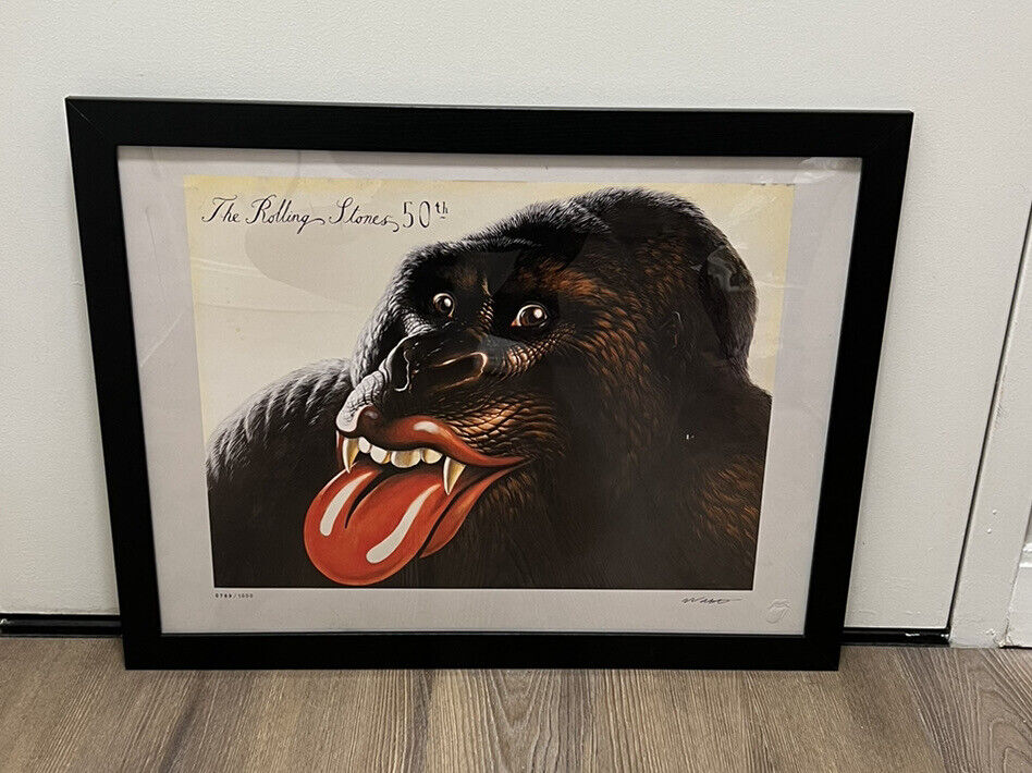 Rolling Stones Poster 18x24 50th Anniversary Print Gorilla Walton Ford Framed