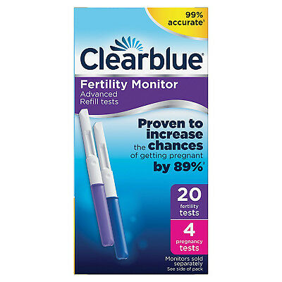 20+4 Clearblue Advanced Fertility Monitor Sticks Incl. Pregnancy Test Kits