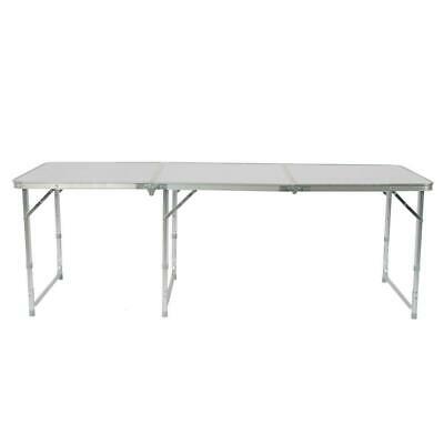 6ft Folding Table Aluminium Alloy Indoor Outdoor Picnic Party Camping White