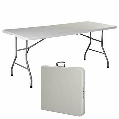 6 Ft Folding Table New Office Centerfold Plastic Home Patio Party Garden