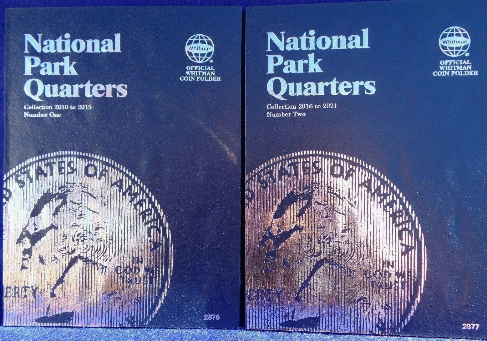 Whitman National Parks Quarters Volume 1 & 2, 2010-2021 Coin Folder Album Book